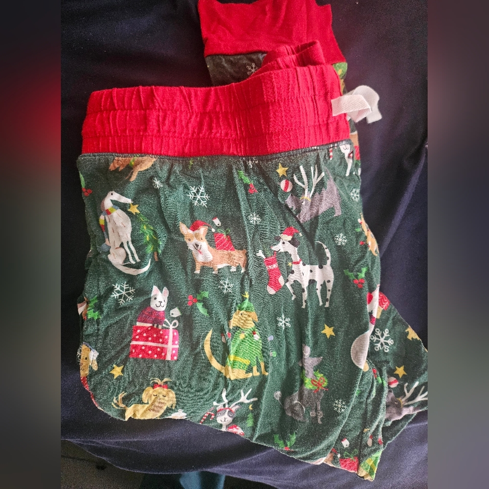 Little Sleepies Christmas Hounds Pajama  Pants Womens Medium